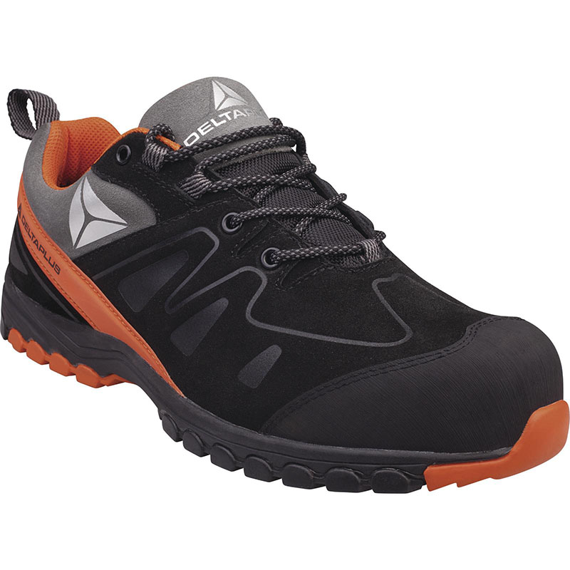 Calzado de piel flor nobuck y malla nylon