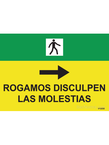 PLACA DISCULPE LAS MOLESTIAS DRCH