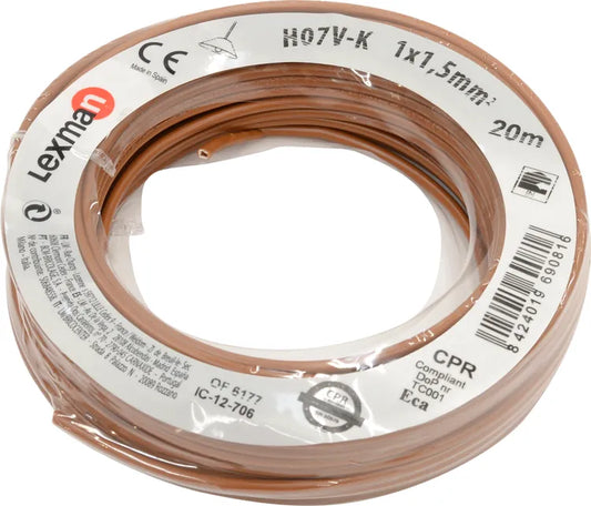 ROLLO CABLE LINEA MARRON 1´5 25 MTS