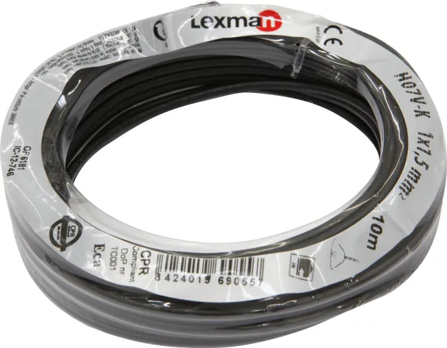ROLLO CABLE LINEA NEGRO 1´5 (10M)