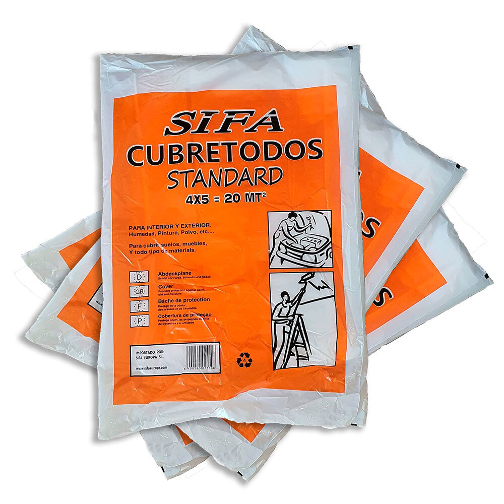 PLASTICO PROTECTOR CUBRETODO 4X5M (20M2) - SIFA