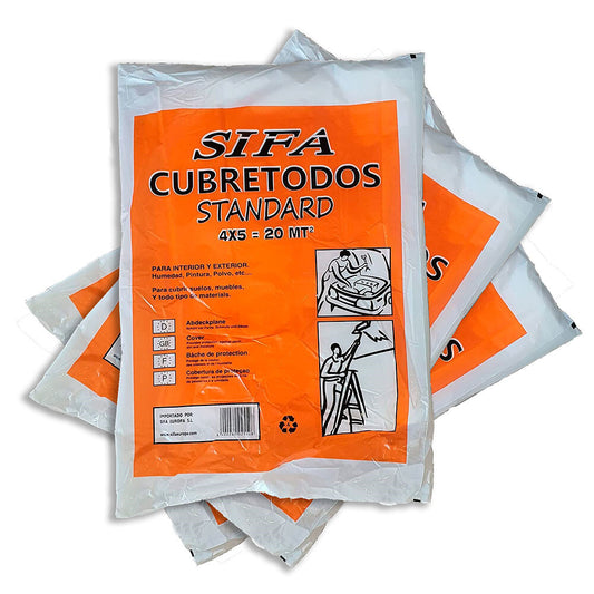 PLASTICO PROTECTOR CUBRETODO 4X5M (20M2) - SIFA