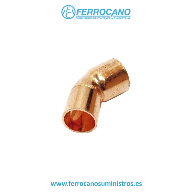 CODO COBRE 18 45ºMH
