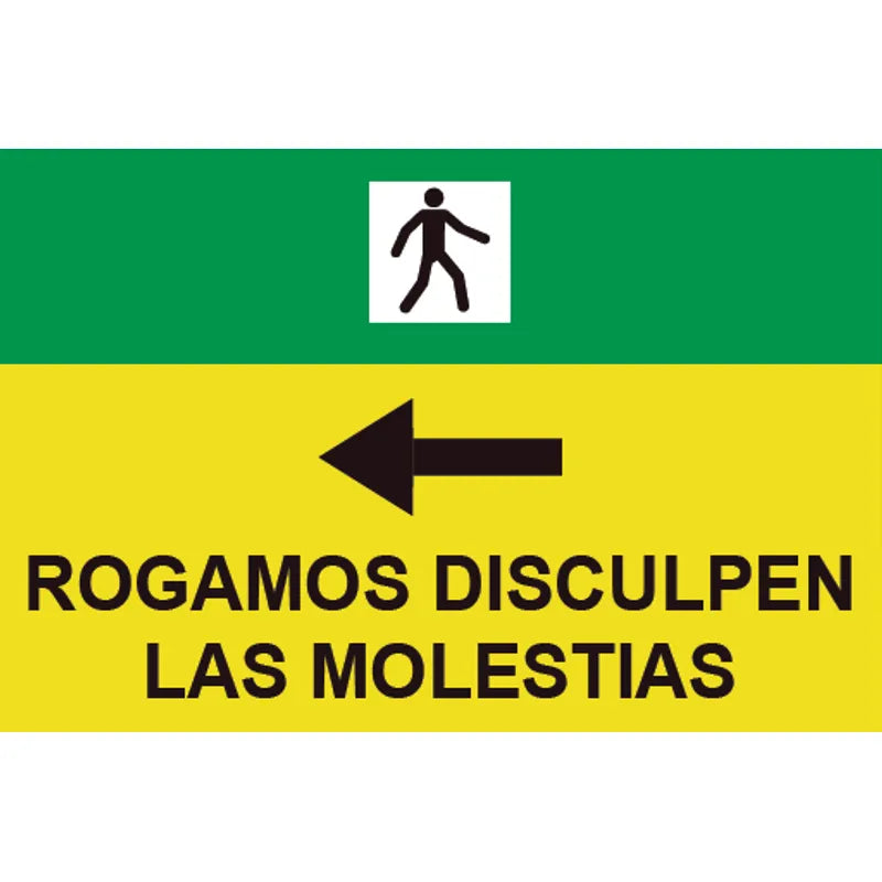 PLACA DISCULPE LAS MOLESTIAS IZQ