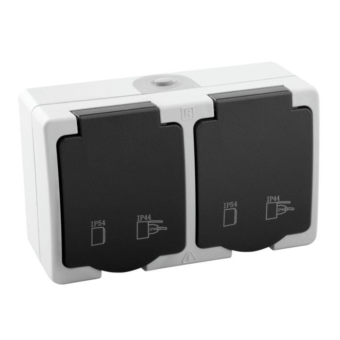 DOBLE ENCHUFE SUPERFICIE EXTERIOR