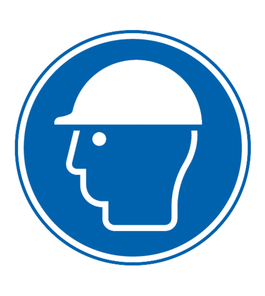 CARTEL USO CASCO 40X30 OB. - CV TOOLS
