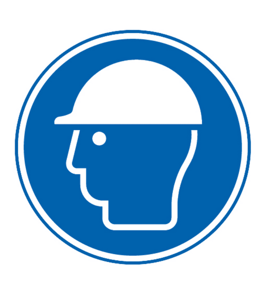 CARTEL USO CASCO 40X30 OB. - CV TOOLS