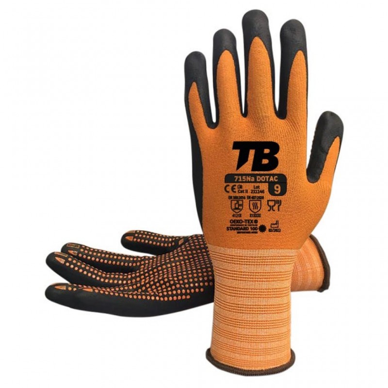 GUANTE TB NYLON NARANJA TALLA 10