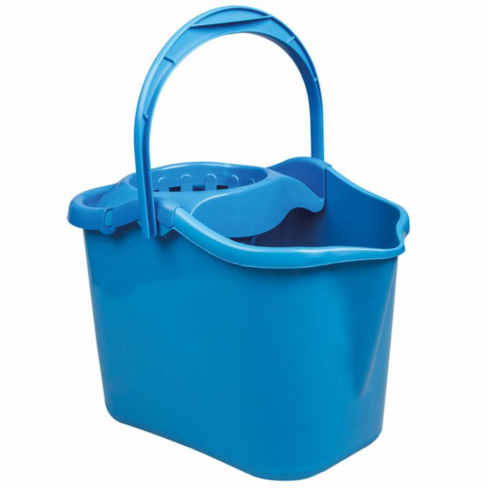 CUBO FREGAR PLASTICO+ESCURRIDOR AZUL