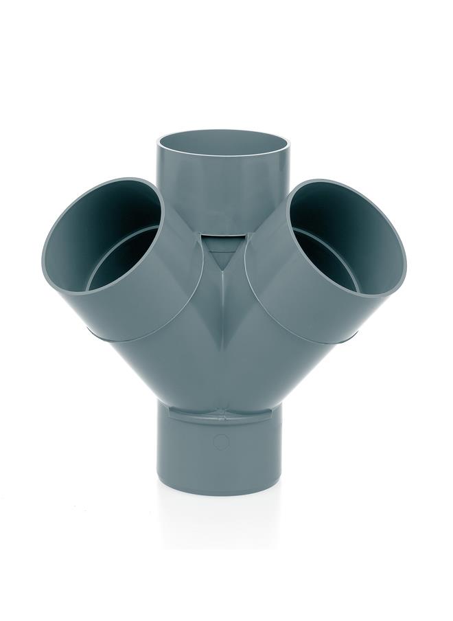 DERIVACION DOBLE PVC 45º ESCUADRA 110