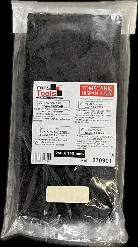 ESTROPAJO -TAMPON NEGRO MUY ABRASIVO 120X250MM