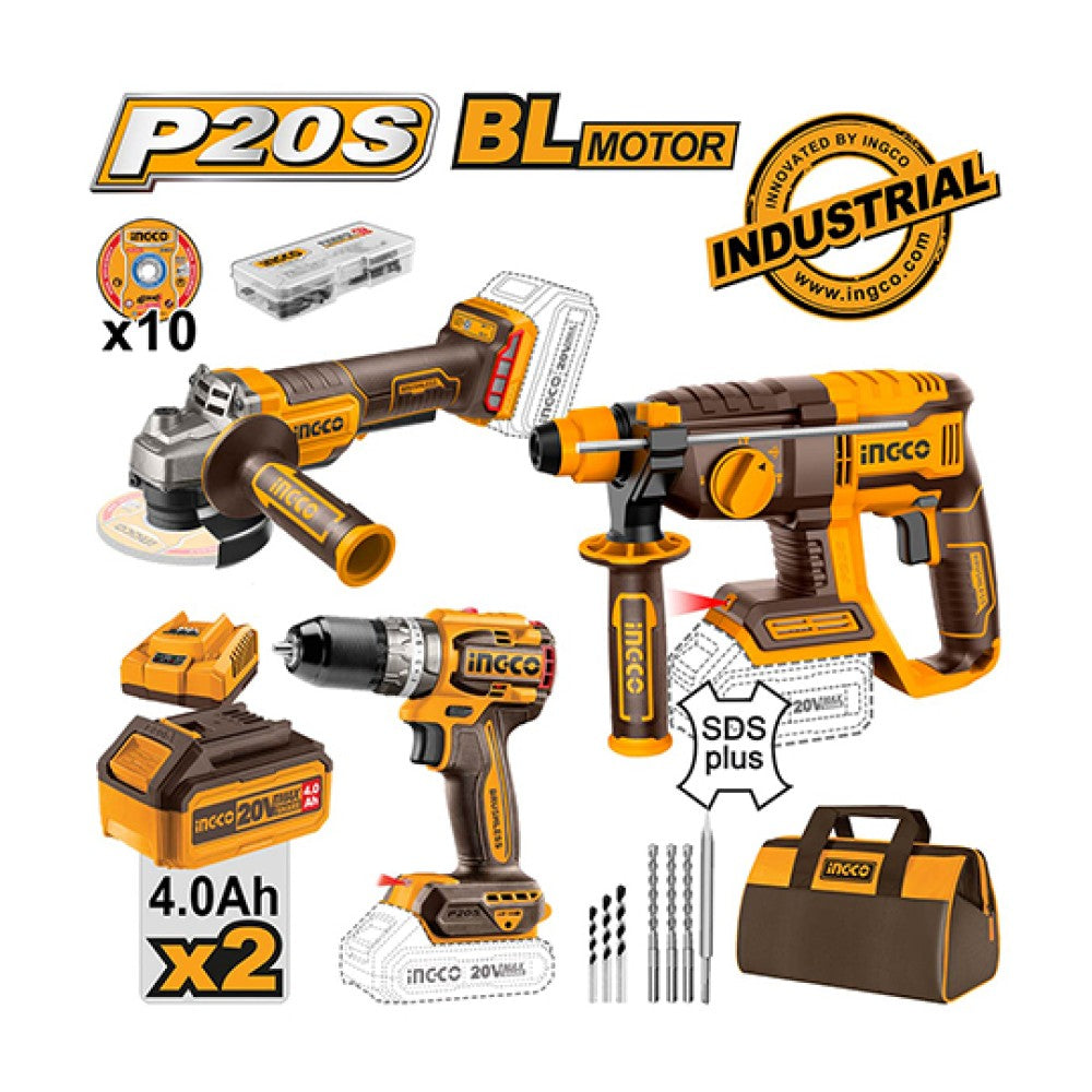 COMBO 3 HERRAMIENTAS INALAMBRICO INECO