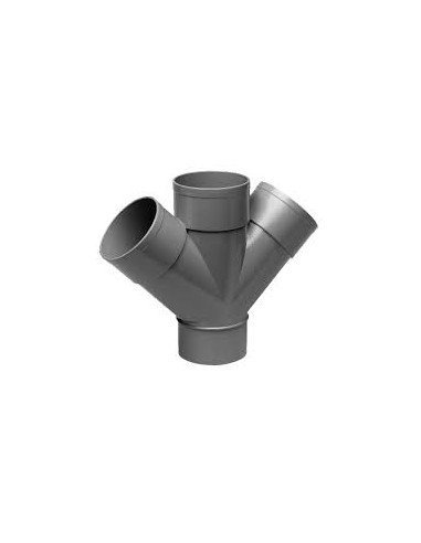 DERIVACION DOBLE PLANA PVC 125 45º