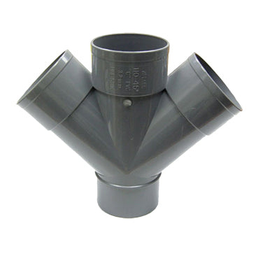 DERIVACION DOBLE 45º PVC 200