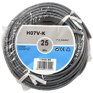 ROLLO CABLE LINEA GRIS 2´5 25 MTS