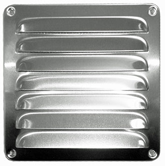REJILLA VENTILACIÓN 20X20 ALUMINIO PULIDO