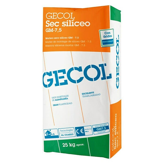 MORTERO BLANCO SILICEO HIDROFUGO 25 GECOL