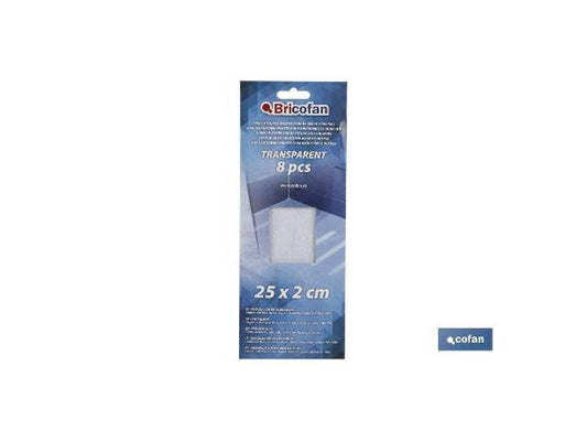 TIRAS ANTIDESLIZANTES 8UD 25X2CM .- COFAN