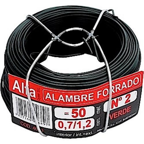 ROLLO ALAMBRE FORRADO VERDE Nº 2 (50 M)
